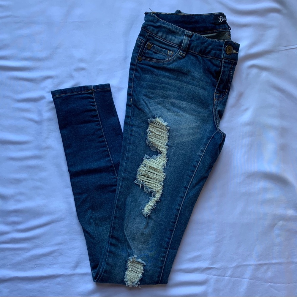 Boom Boom Jeans Women’s Ripped Skinny Jeans